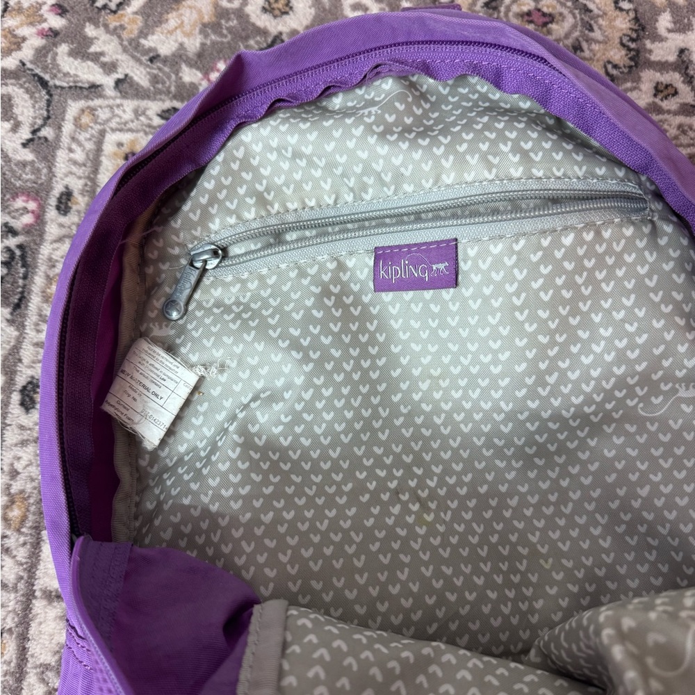 🎀KIPLING🎀 purple medium backpack - Picture 4 of 5